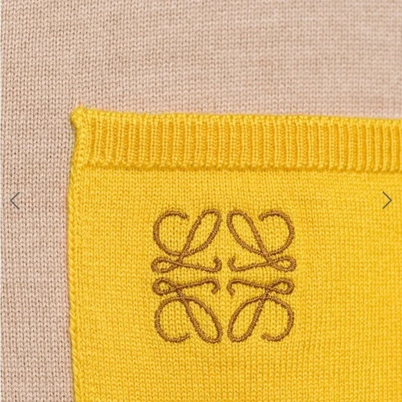 Loewe | EUC Wool Anagram Pocket Cardigan - Camel/Yellow | Sz XL - Picture 4 of 16